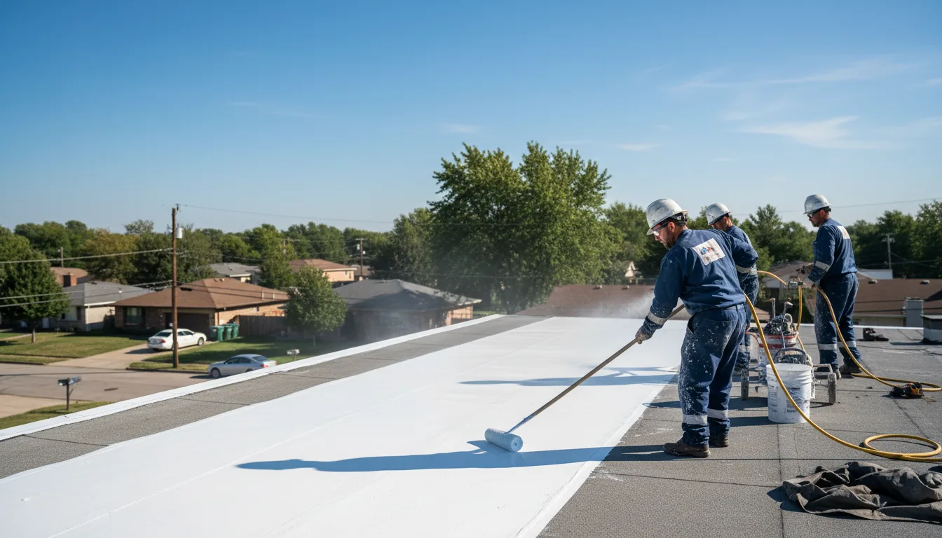 Commercial roof coating in Delia, KS near me